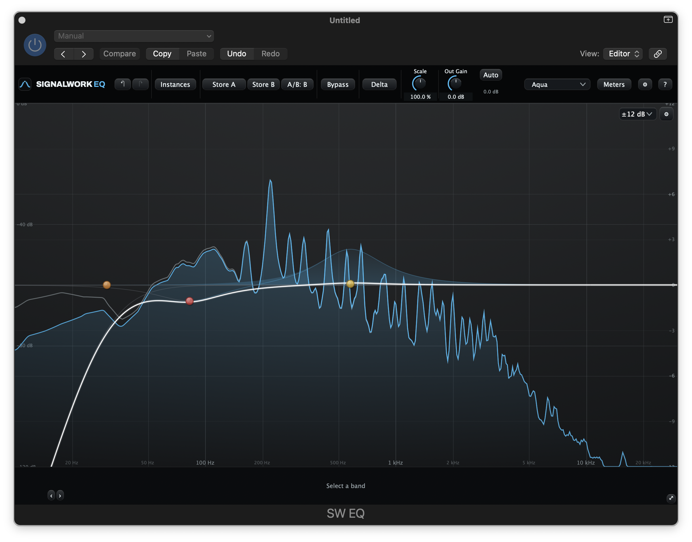 SW EQ plugin interface by Signalwork Audio